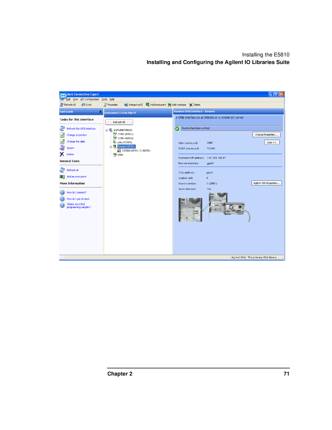 Agilent Technologies E5810A manual Installing the E5810 