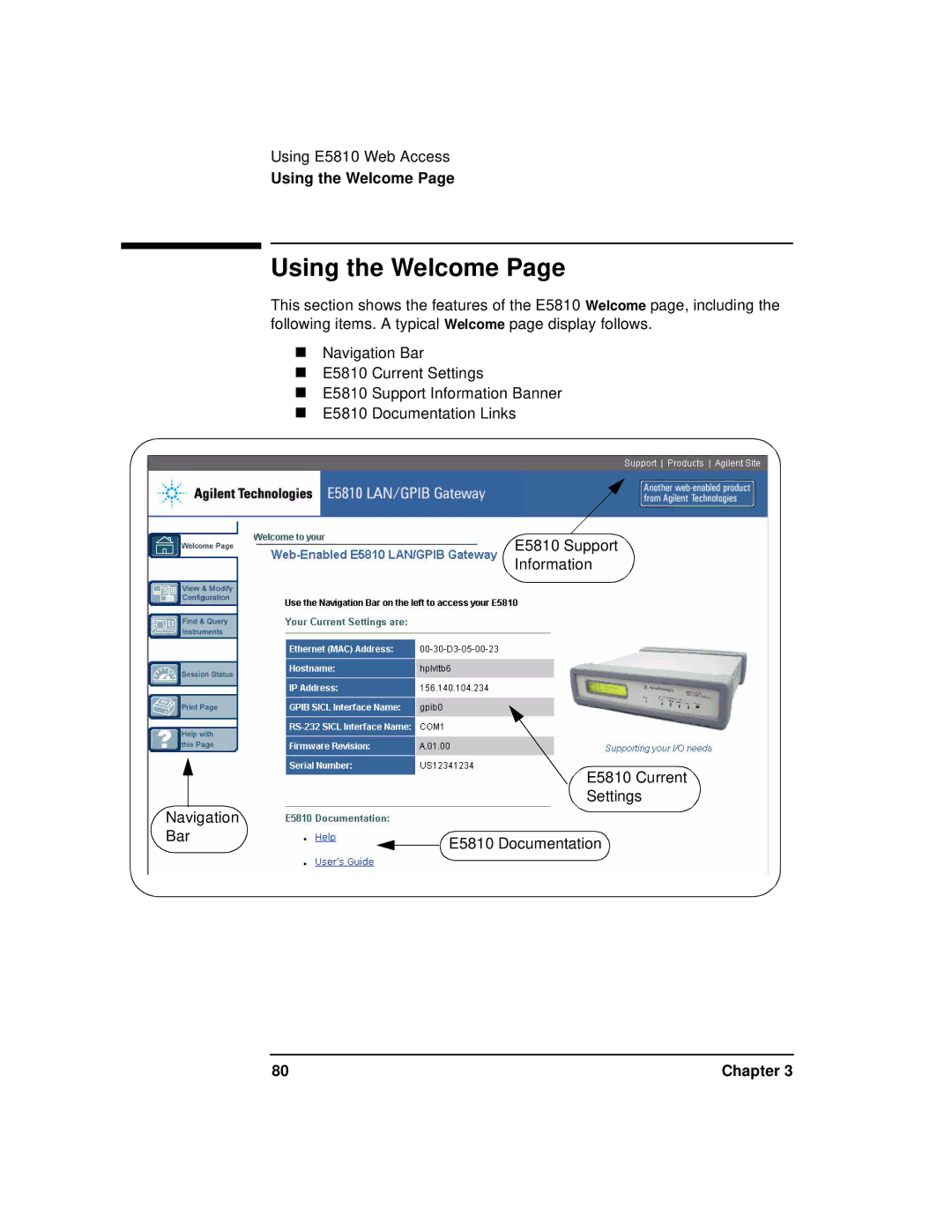 Agilent Technologies E5810A manual Using the Welcome 