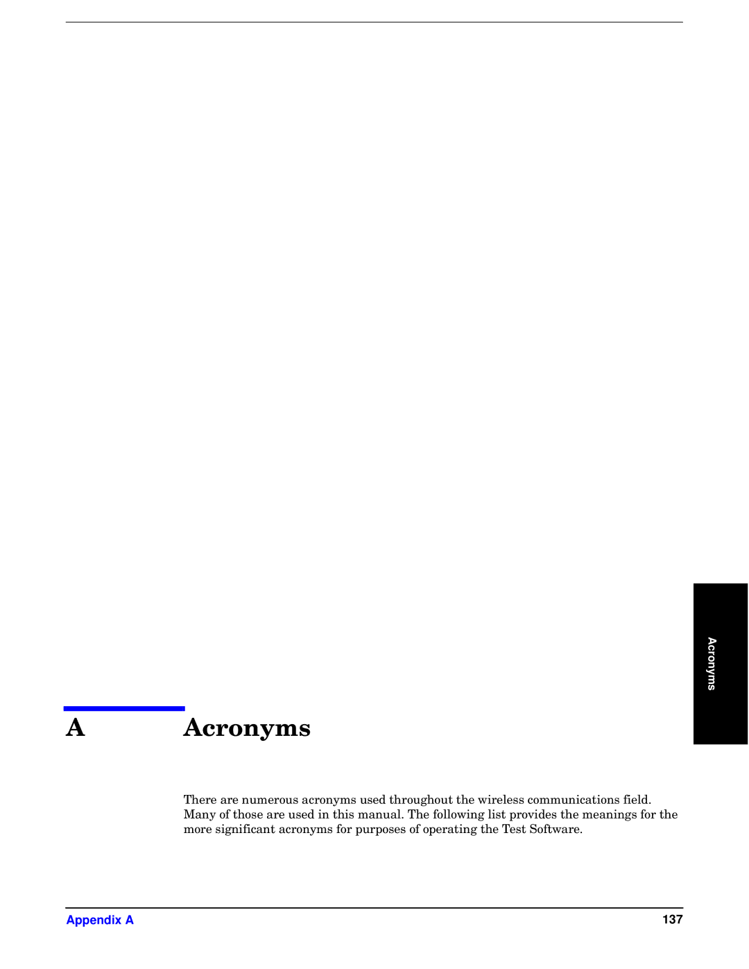 Agilent Technologies E6385A manual Appendix a 137 