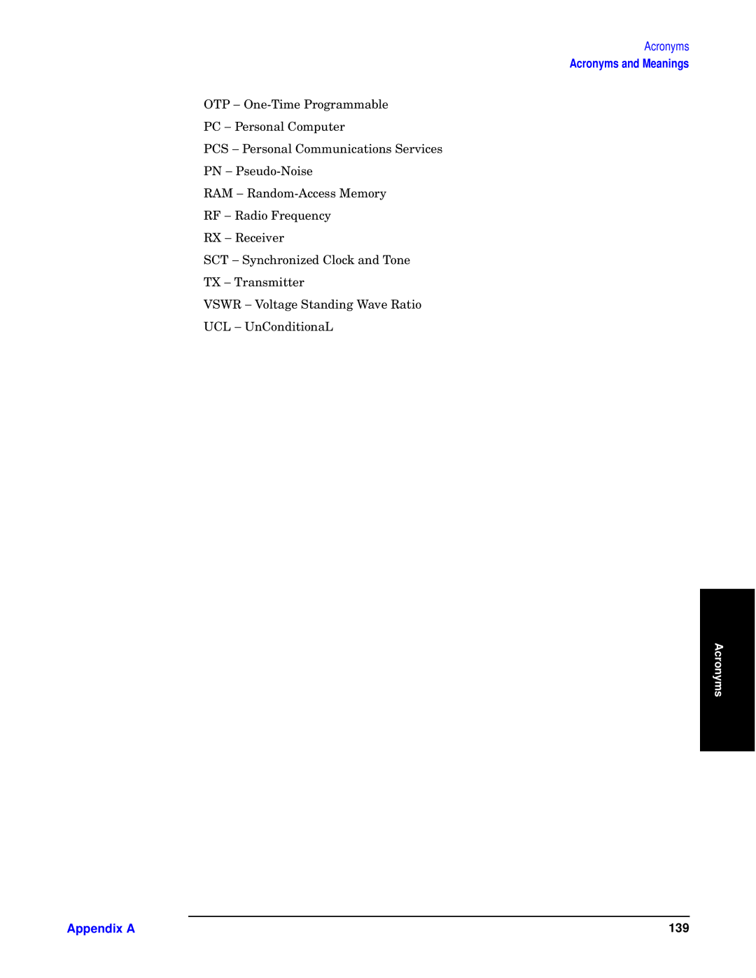 Agilent Technologies E6385A manual Appendix a 139 