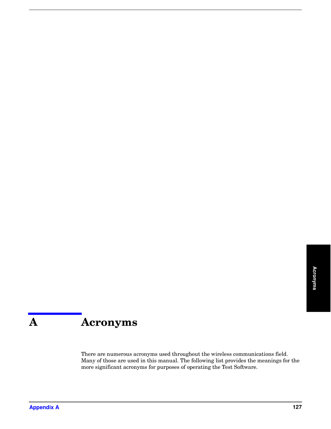 Agilent Technologies E6385A manual Appendix a 127 