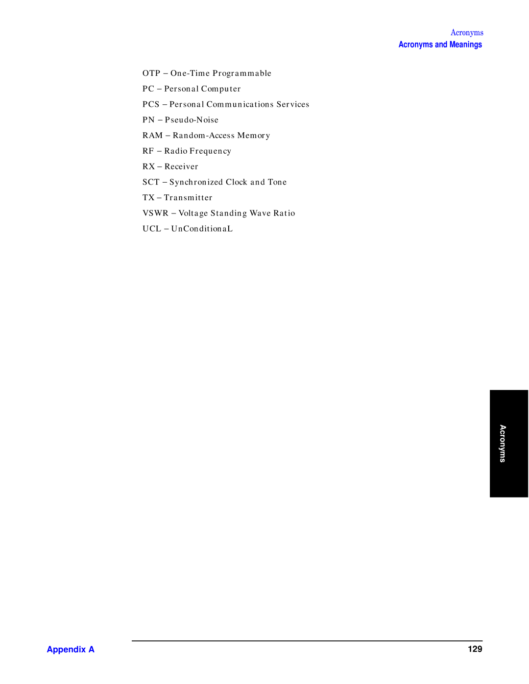 Agilent Technologies E6385A manual Appendix a 129 