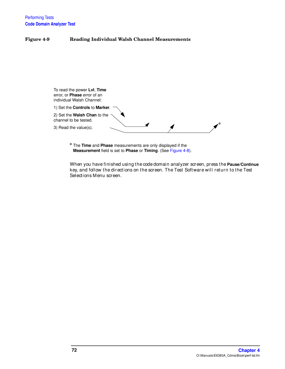 Agilent Technologies E6385A manual Dwsv-- isz Ozs Yws, Set the Controls to Marker 