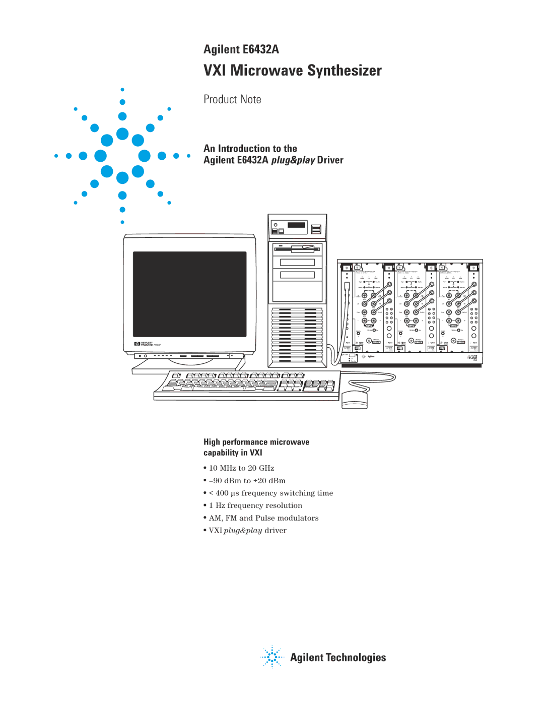 Agilent Technologies E6432A manual VXI Microwave Synthesizer 