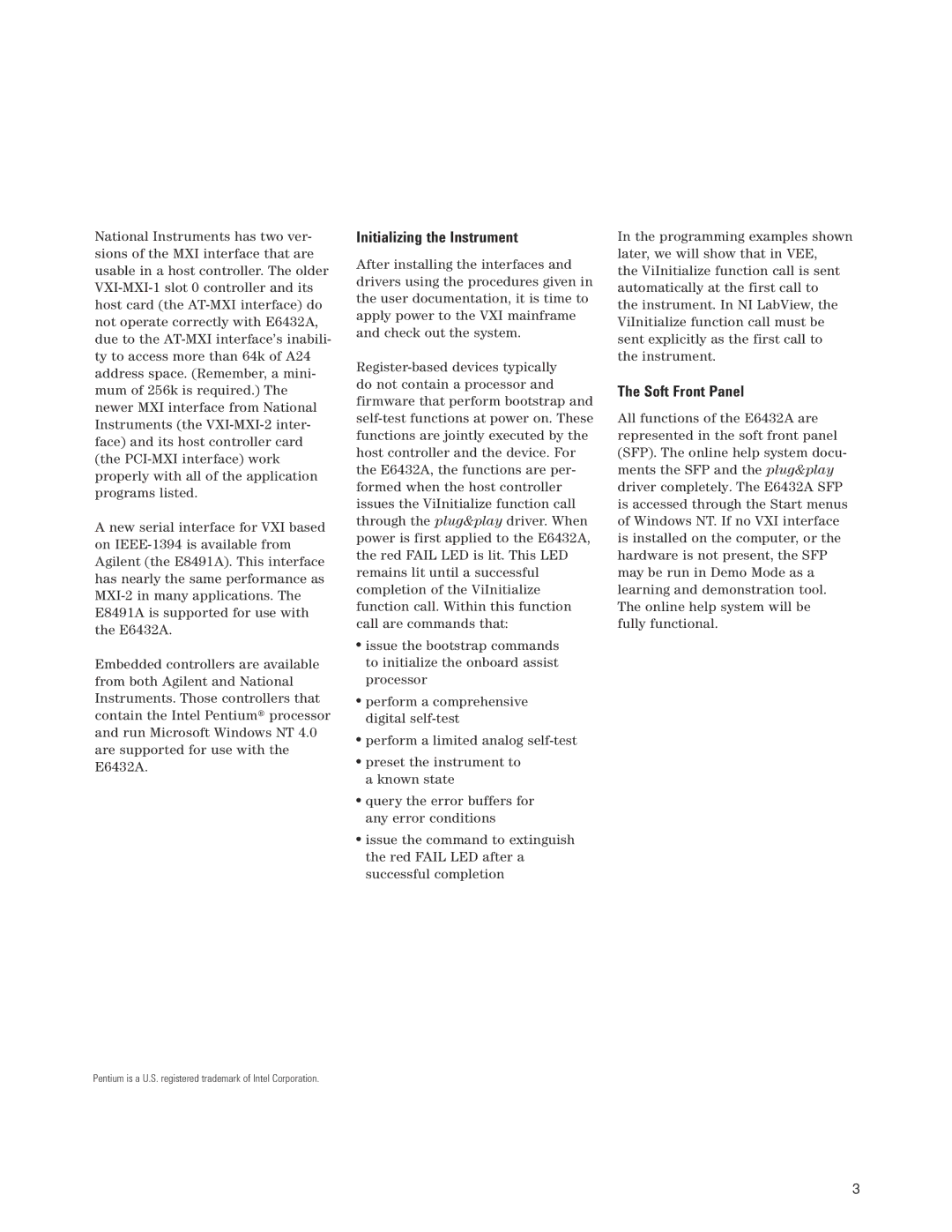 Agilent Technologies E6432A manual Initializing the Instrument, Soft Front Panel 