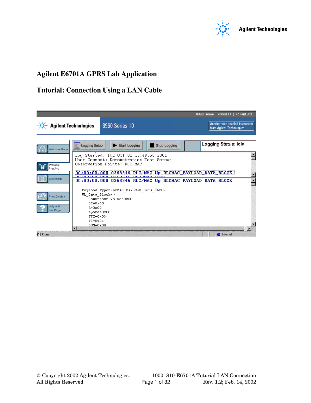 Agilent Technologies E6701A manual 