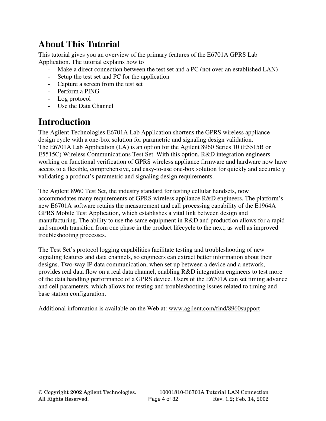 Agilent Technologies E6701A manual About This Tutorial, Introduction 