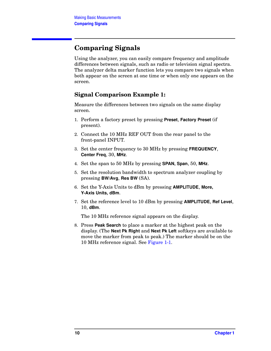 Agilent Technologies E7405A, E7402A, E7404A, E7403A, E7401A manual Comparing Signals, Signal Comparison Example 