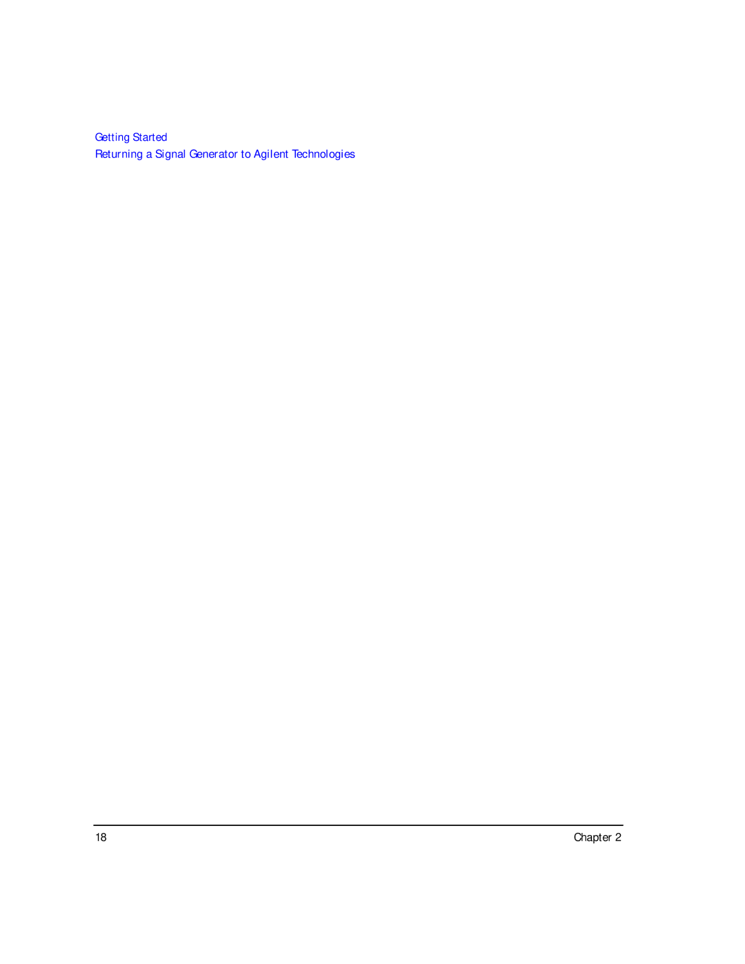 Agilent Technologies E8257D/67D manual Returning a Signal Generator to Agilent Technologies 