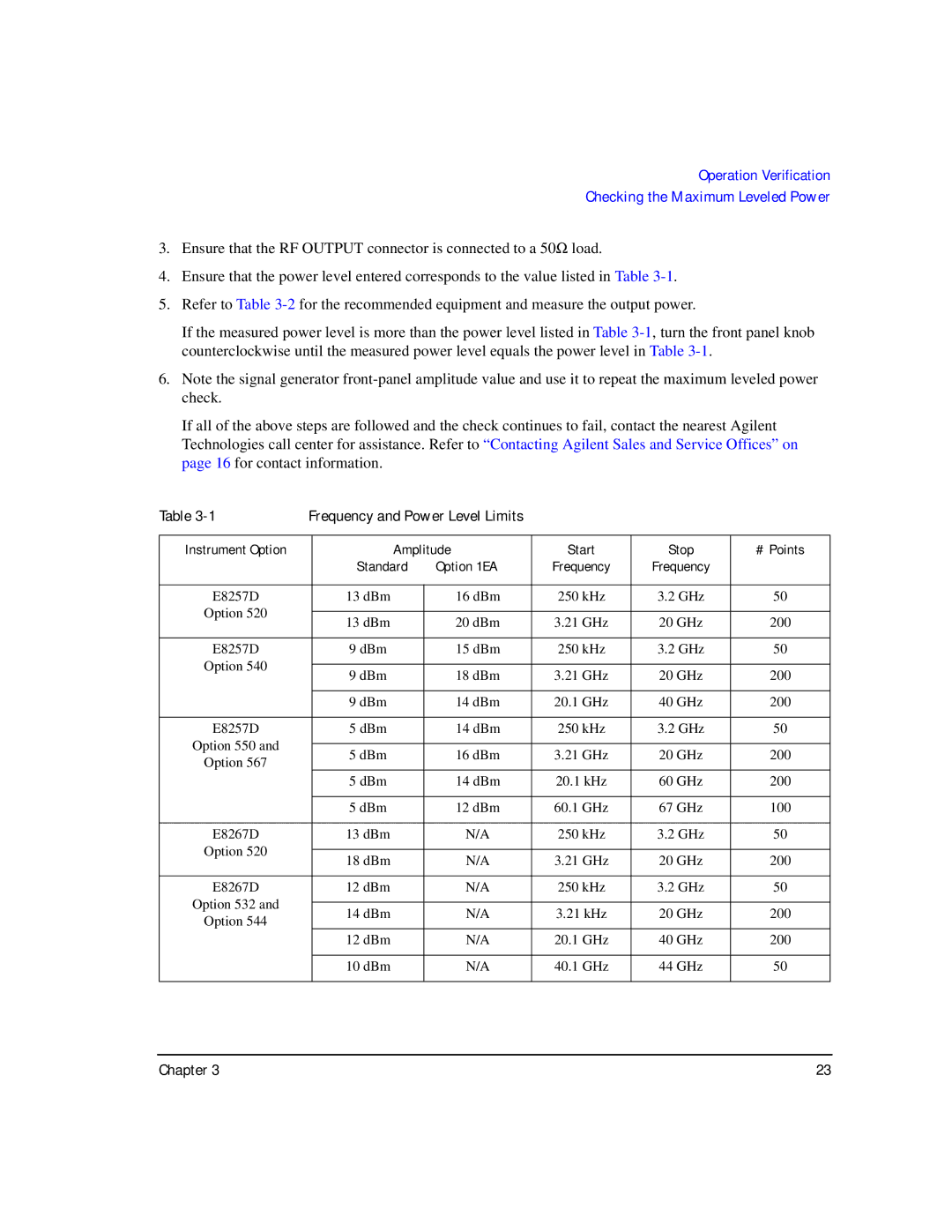 Agilent Technologies E8257D/67D manual Amplitude 