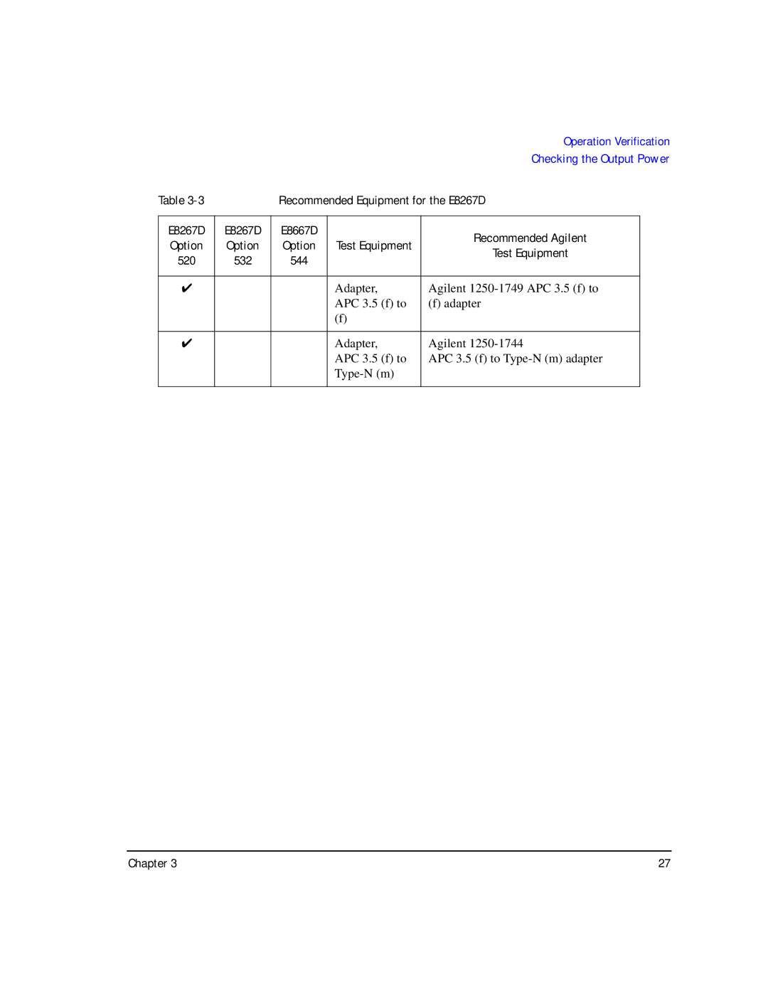 Agilent Technologies E8257D/67D manual 532 544 