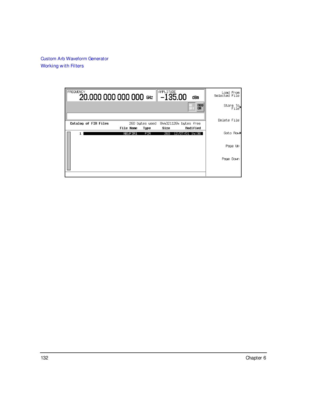 Agilent Technologies E8247C PSG CW, E8267C PSG, E8257C PSG manual 132 