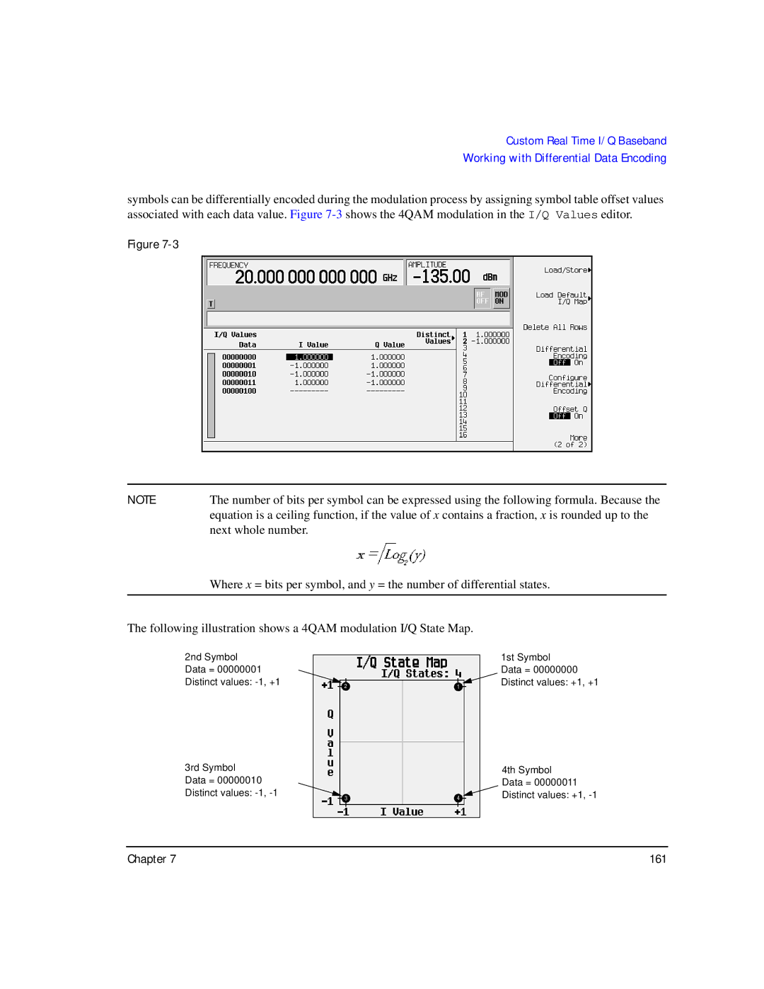 Agilent Technologies E8267C PSG, E8247C PSG CW, E8257C PSG manual Working with Differential Data Encoding 