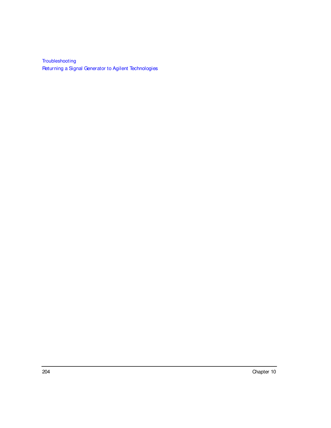 Agilent Technologies E8247C PSG CW, E8267C PSG, E8257C PSG manual 204 