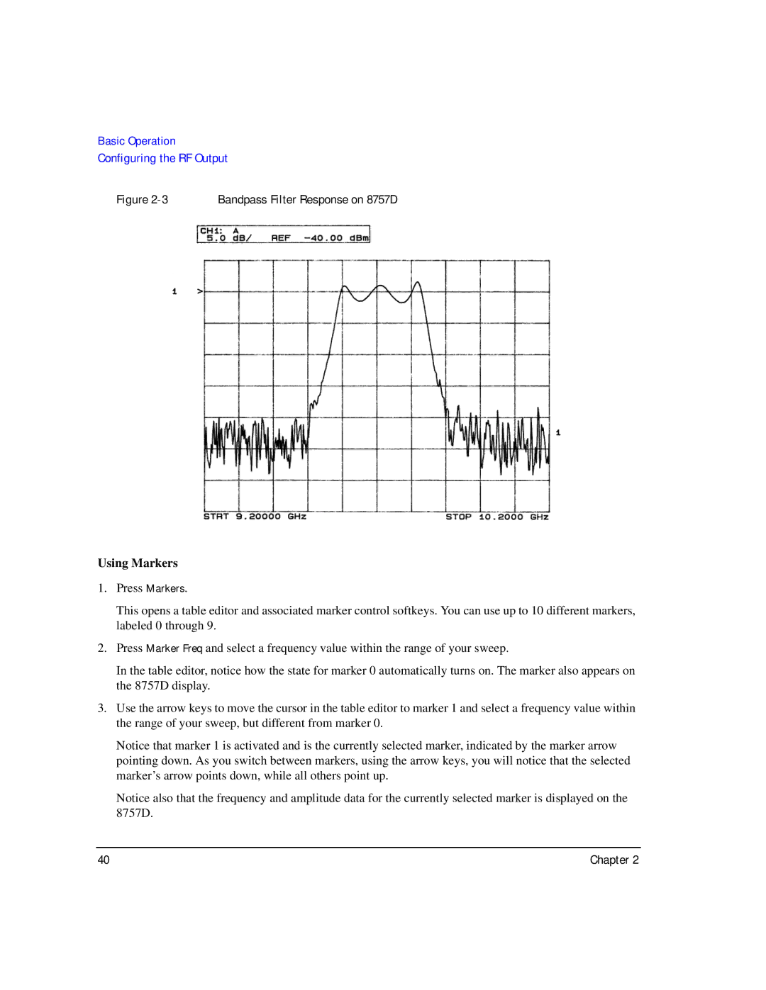 Agilent Technologies E8257C PSG, E8267C PSG, E8247C PSG CW manual Using Markers 