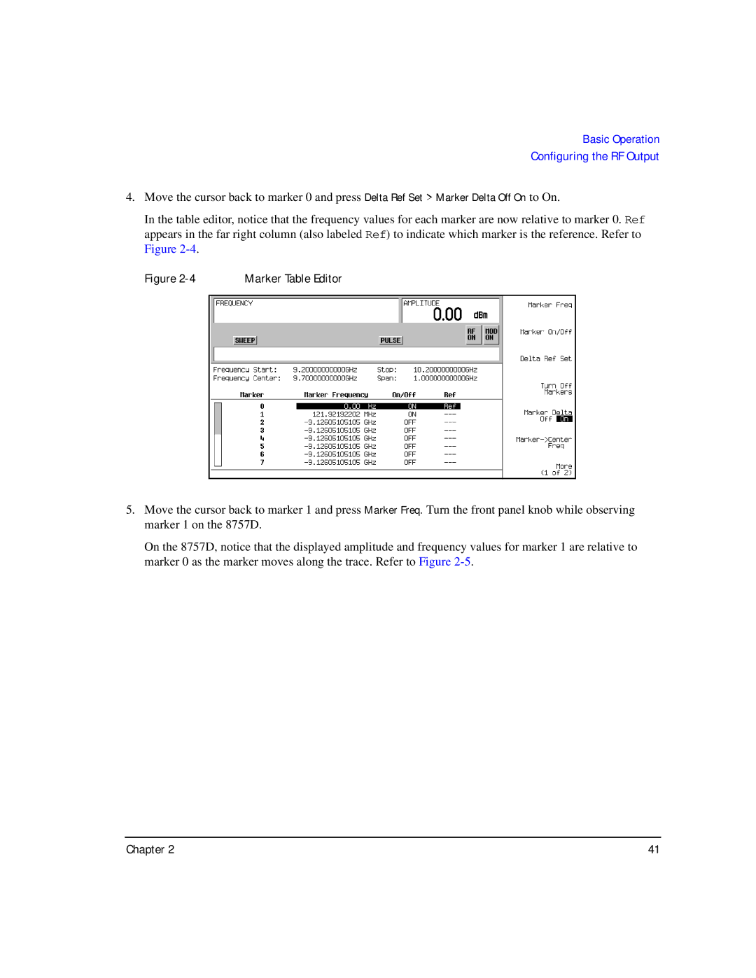 Agilent Technologies E8267C PSG, E8247C PSG CW, E8257C PSG manual Marker Table Editor 