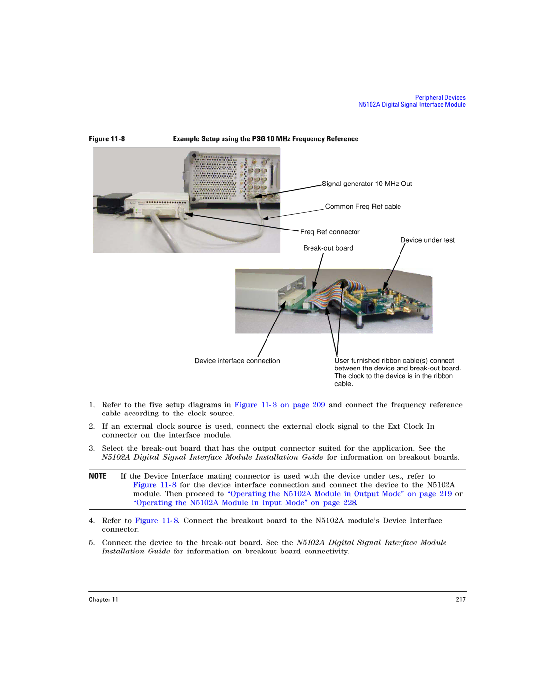 Agilent Technologies E8257D PSG, E8267D PSG manual Clock to the device is in the ribbon 