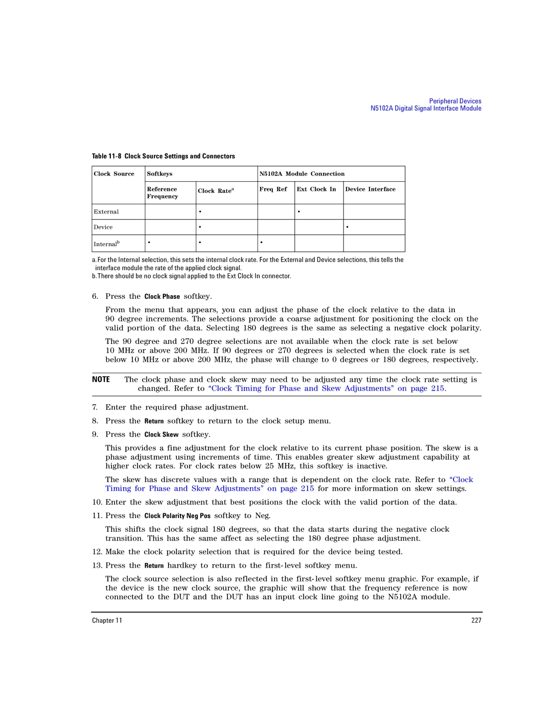 Agilent Technologies E8257D PSG, E8267D PSG manual Clock Source Settings and Connectors 