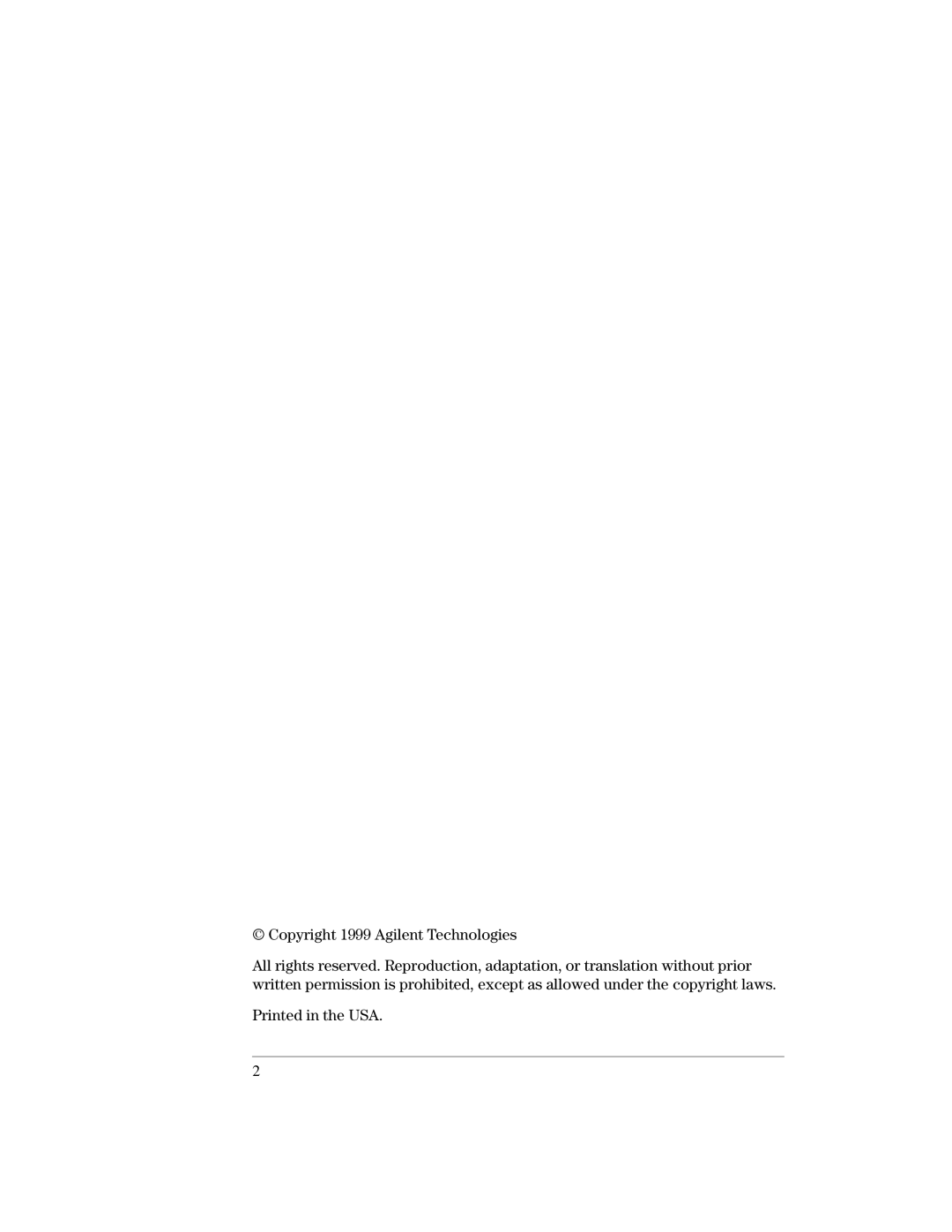 Agilent Technologies E9300 manual Copyright 1999 Agilent Technologies 