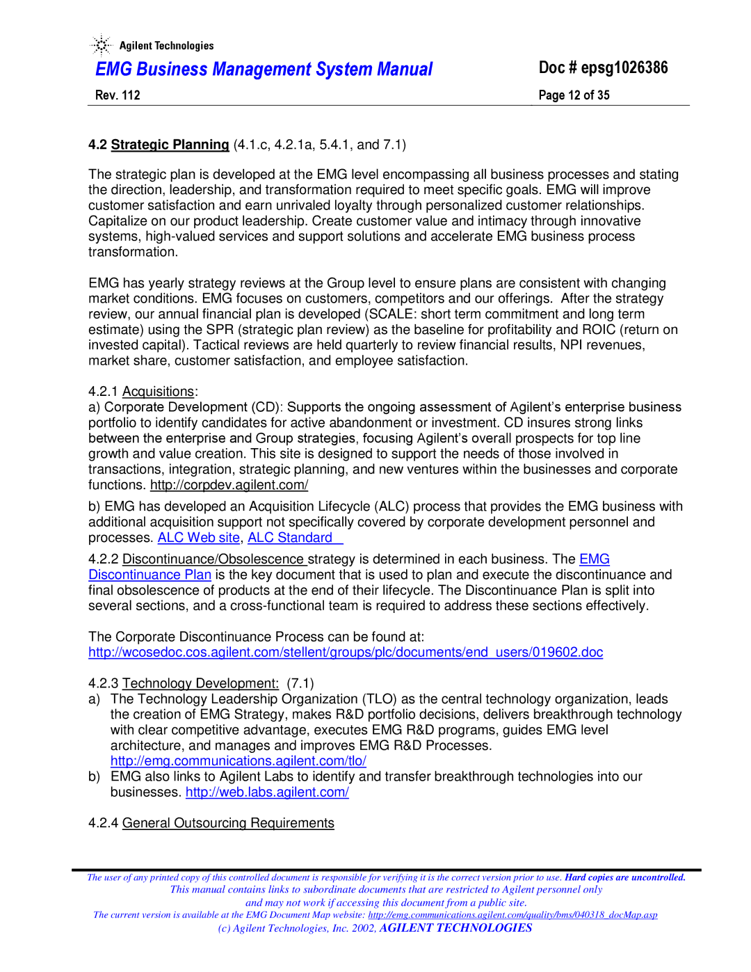 Agilent Technologies epsg1026386 system manual  