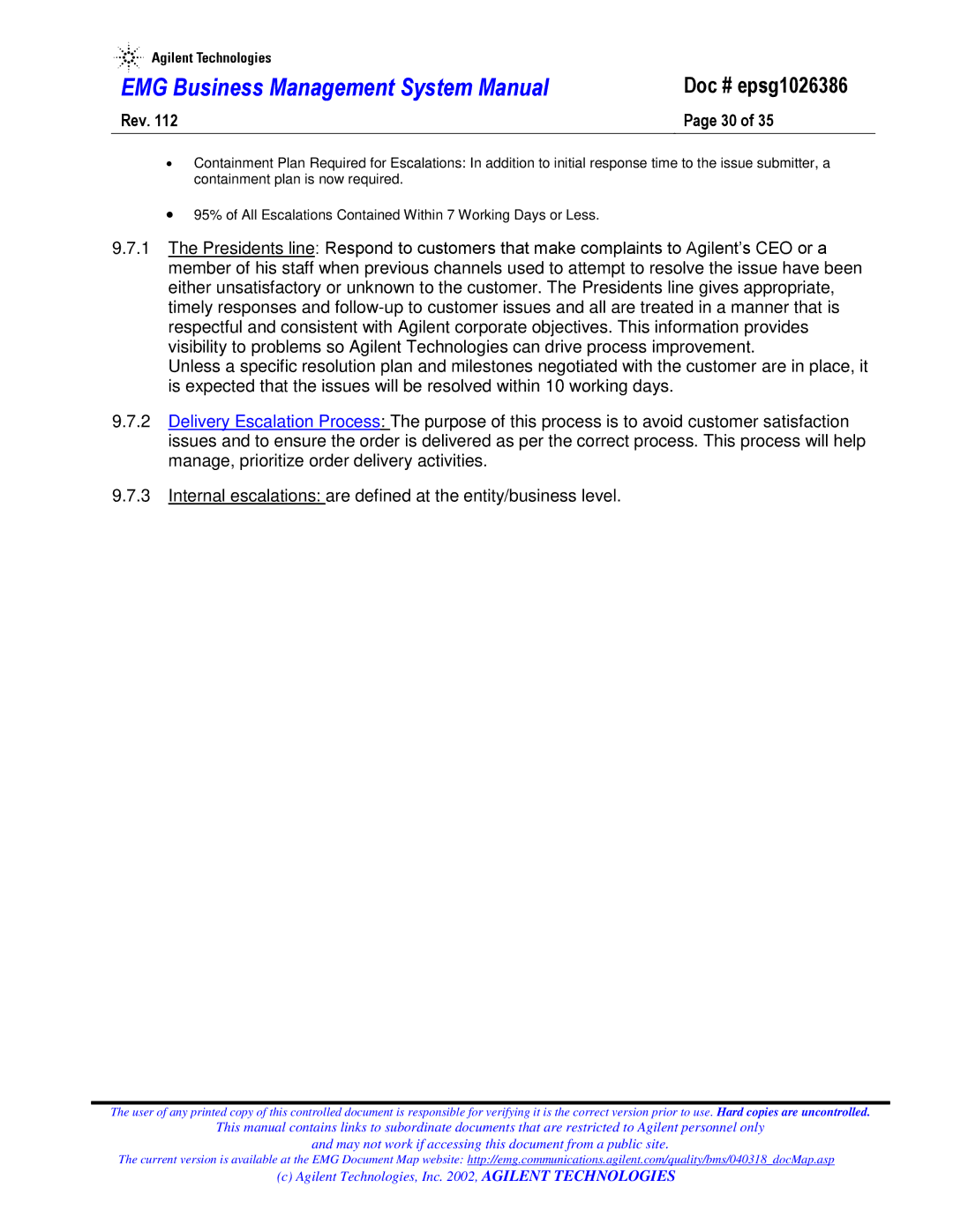 Agilent Technologies epsg1026386 system manual  