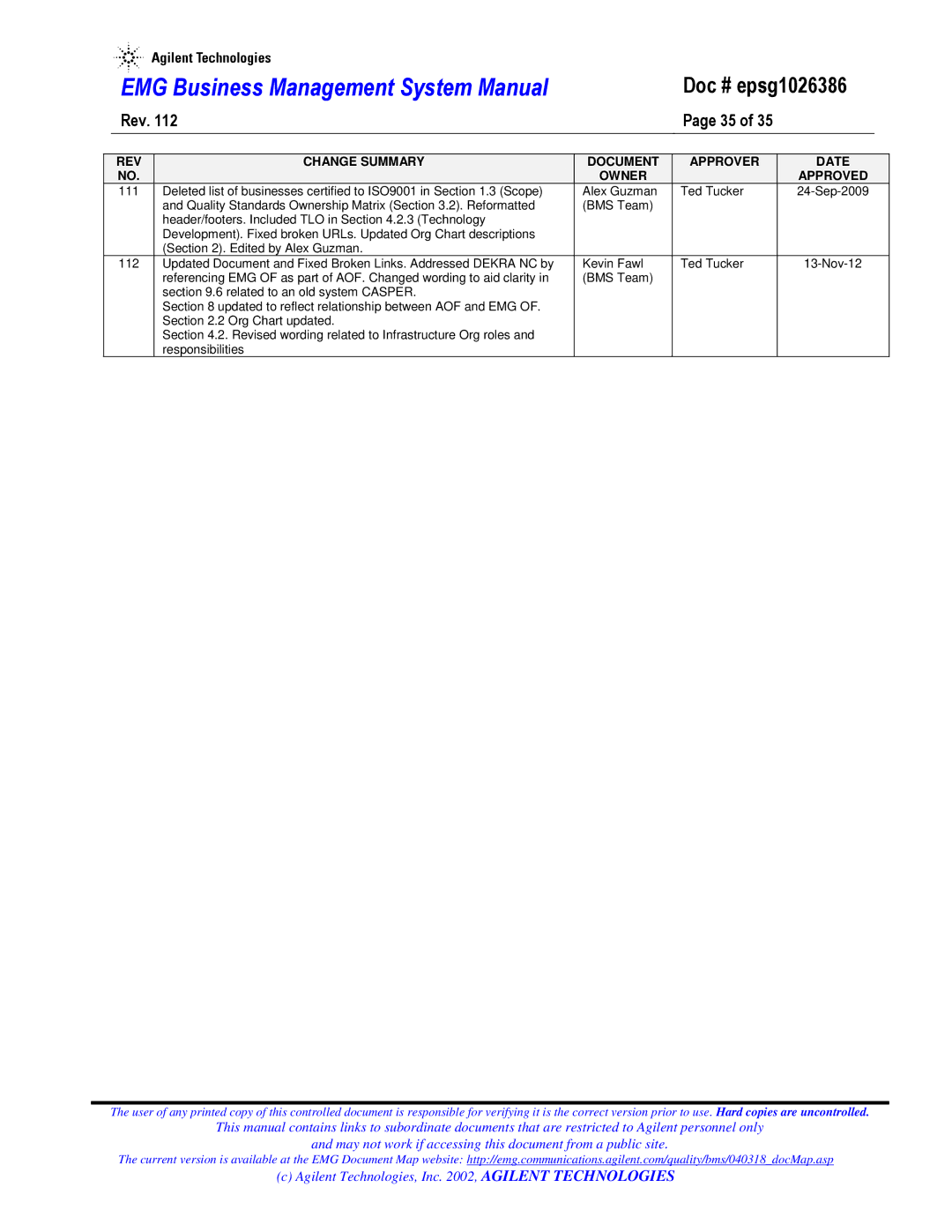 Agilent Technologies epsg1026386 system manual Sep-2009 