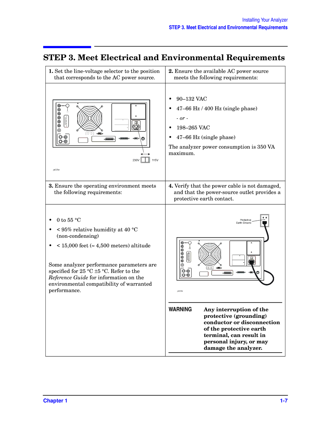 Agilent Technologies 8753ET, ES quick start Meet Electrical and Environmental Requirements 