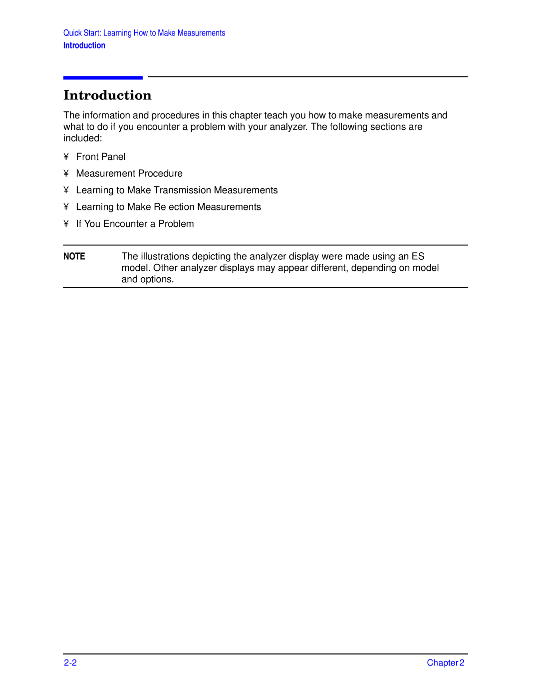 Agilent Technologies 8753ET, ES quick start Quick Start Learning How to Make Measurements 