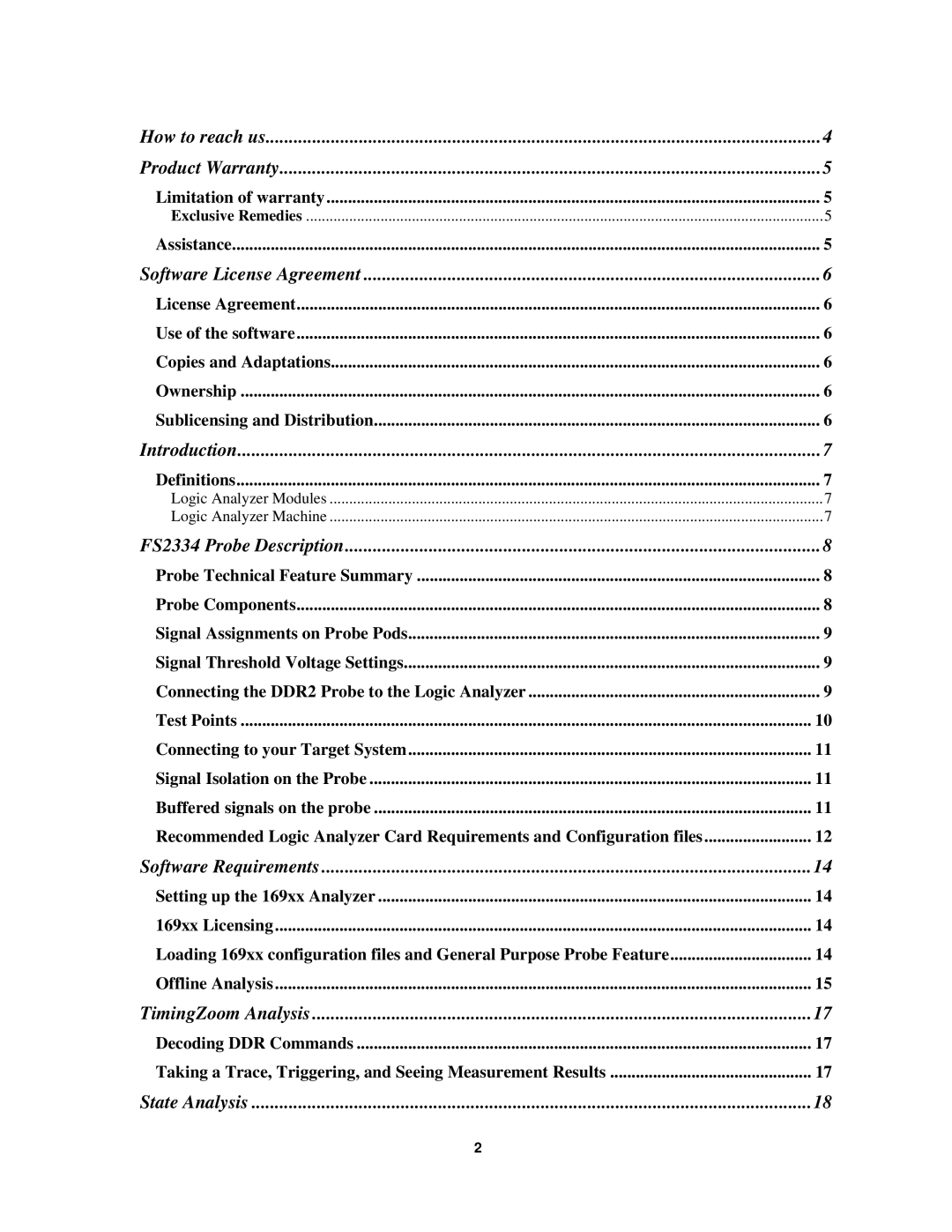 Agilent Technologies FS2334 user manual Product Warranty 