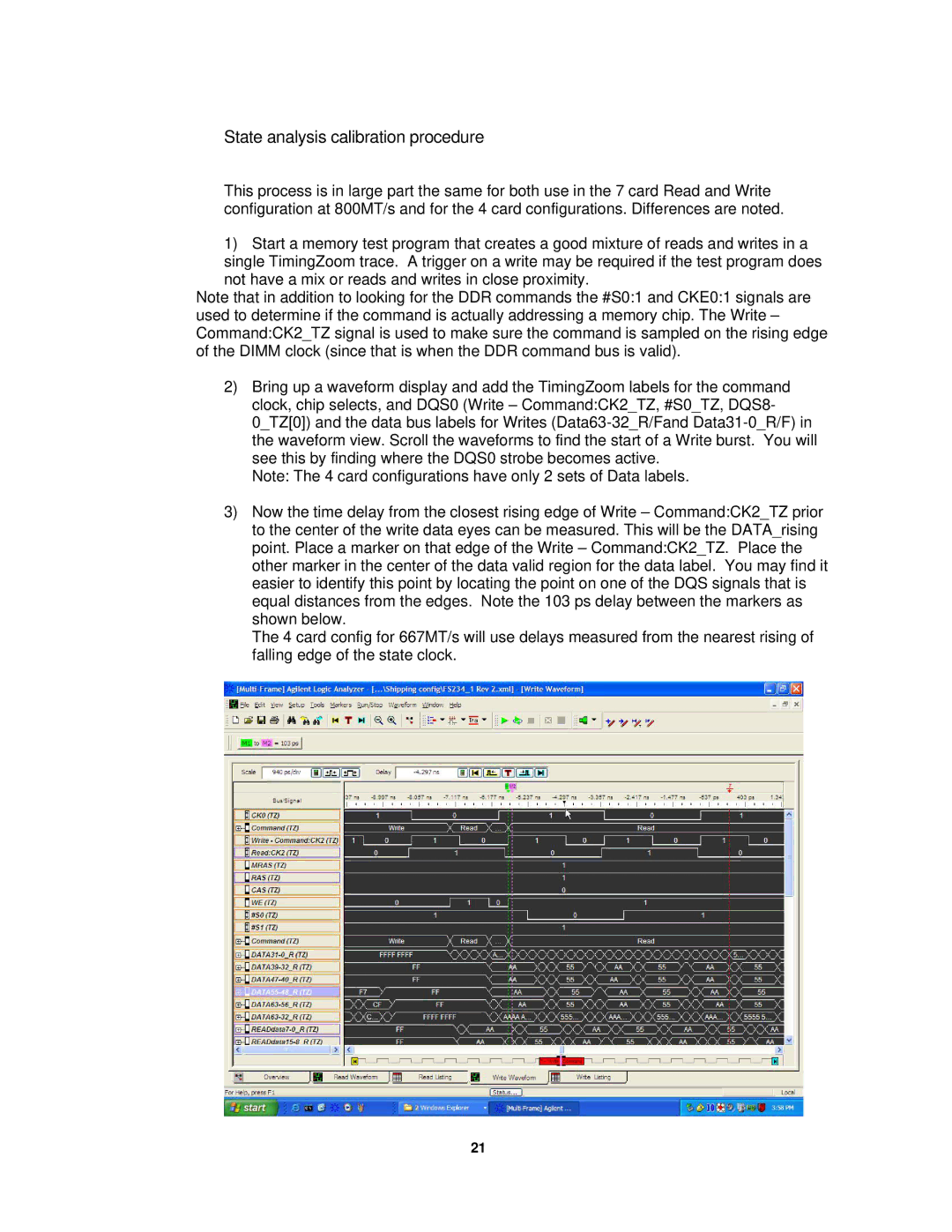 Agilent Technologies FS2334 user manual State analysis calibration procedure 