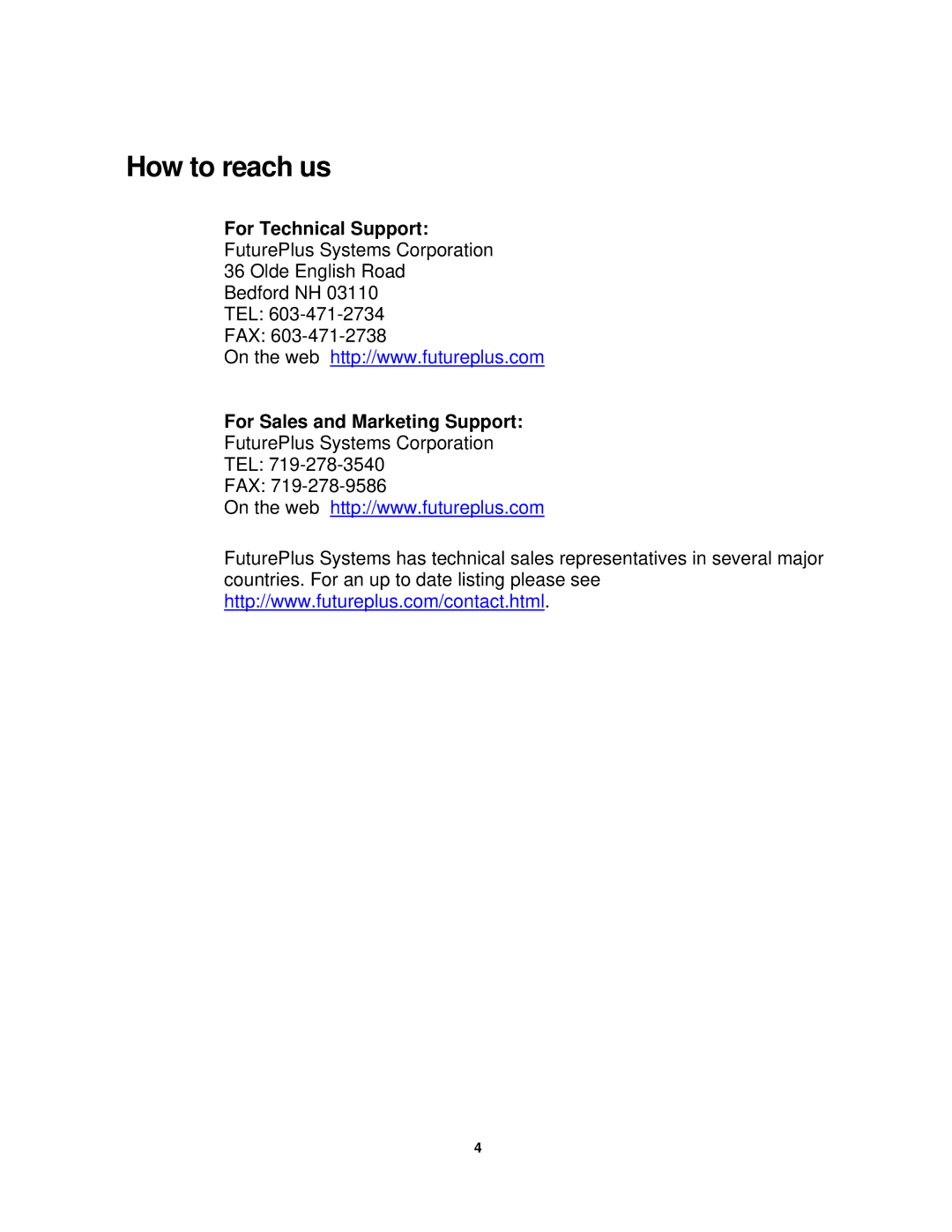 Agilent Technologies FS2334 user manual For Technical Support, For Sales and Marketing Support 