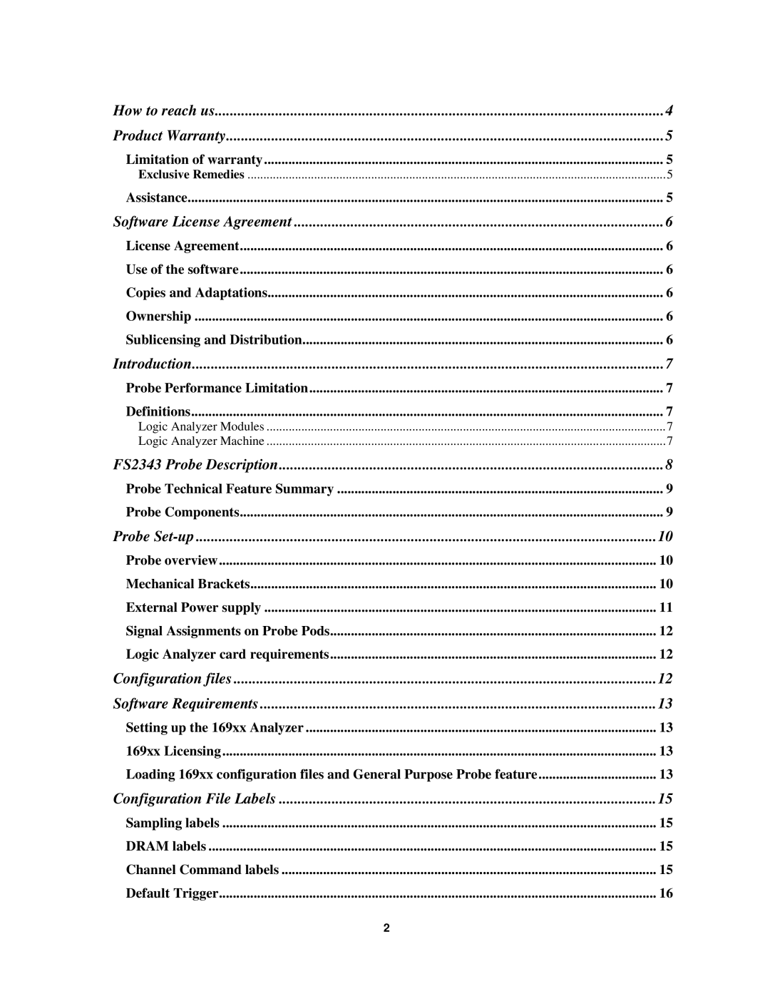 Agilent Technologies FS2343 user manual Product Warranty 