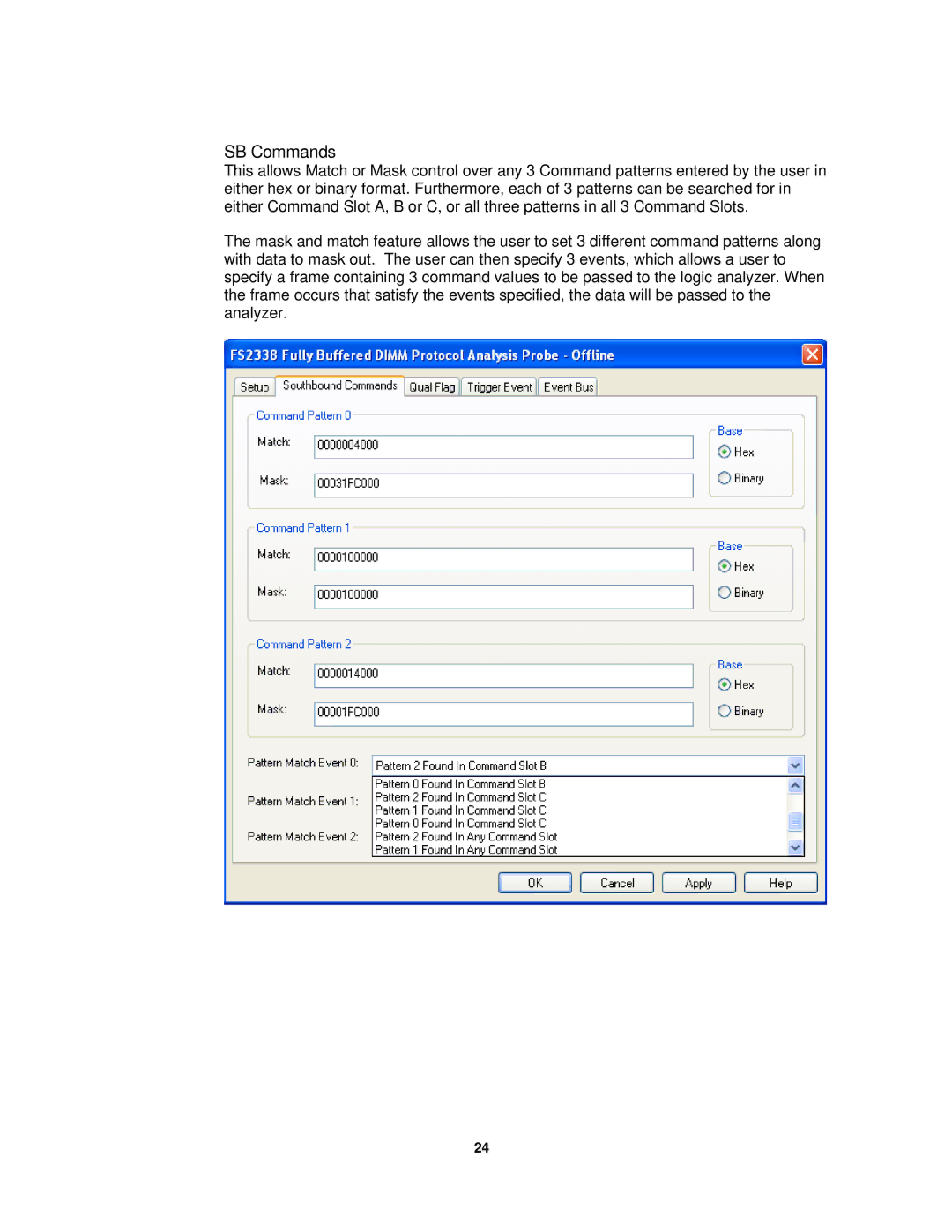 Agilent Technologies FS2343 user manual SB Commands 