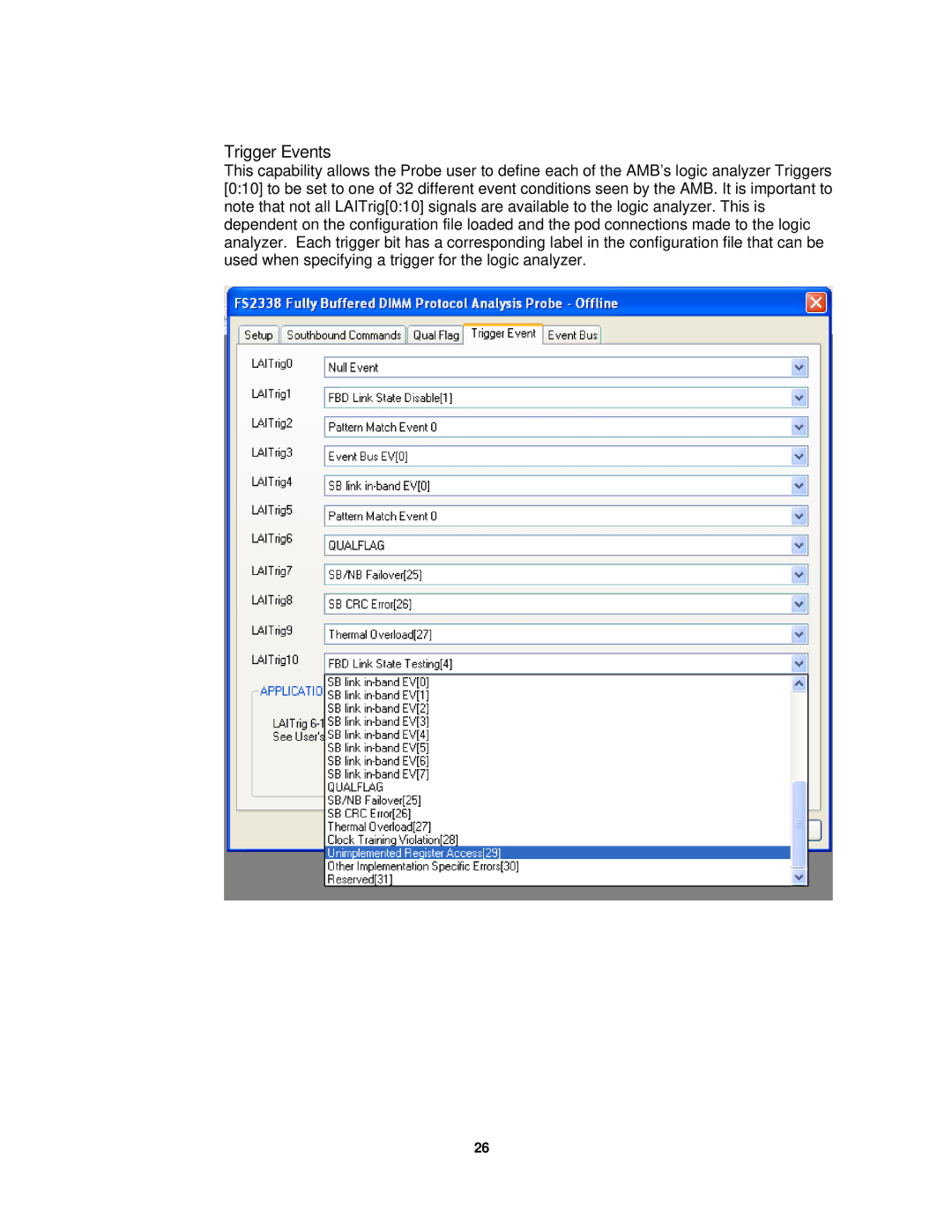 Agilent Technologies FS2343 user manual Trigger Events 