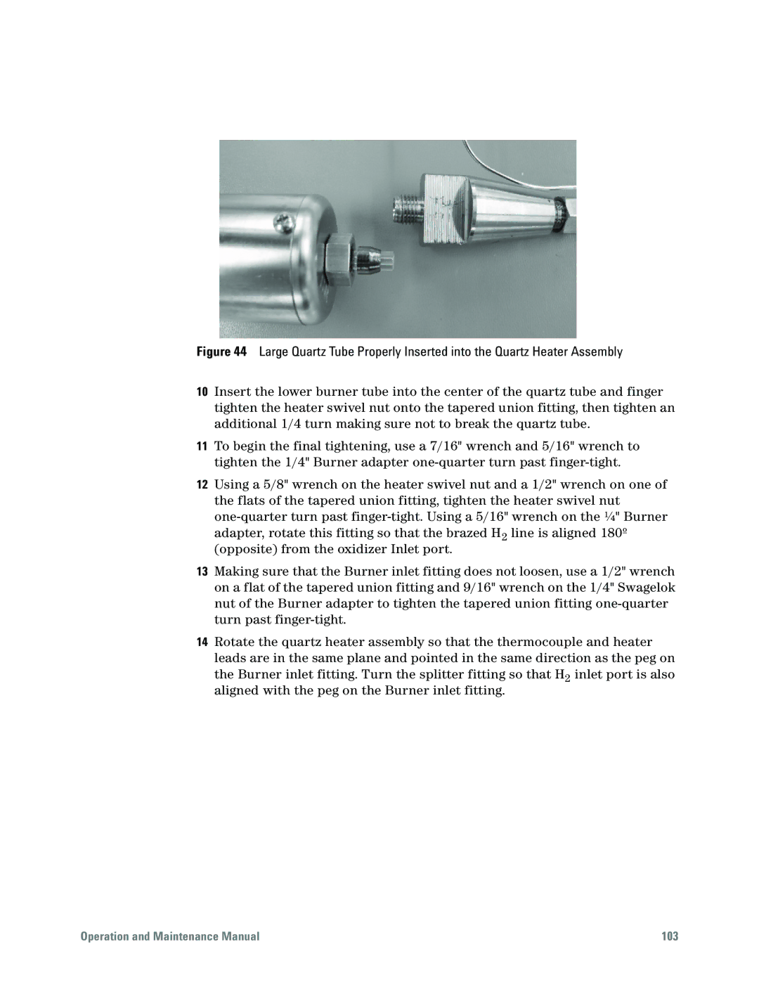 Agilent Technologies G6600-90006 manual Operation and Maintenance Manual 103 