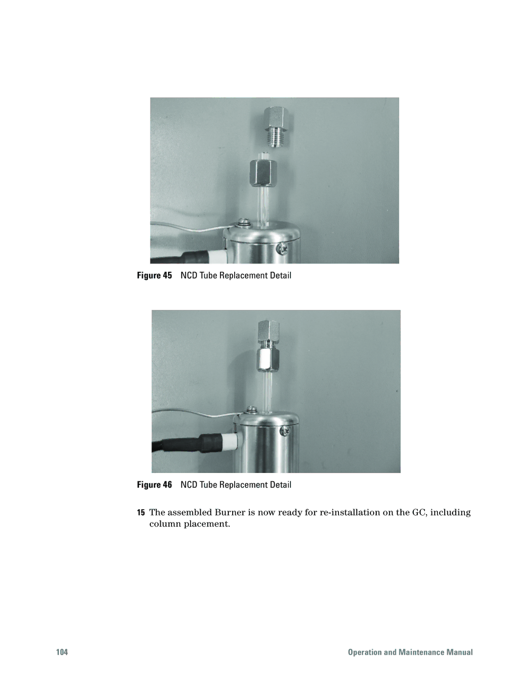 Agilent Technologies G6600-90006 manual NCD Tube Replacement Detail 