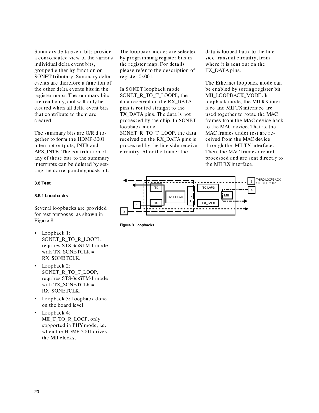 Agilent Technologies HDMP-3001 manual Test Loopbacks 