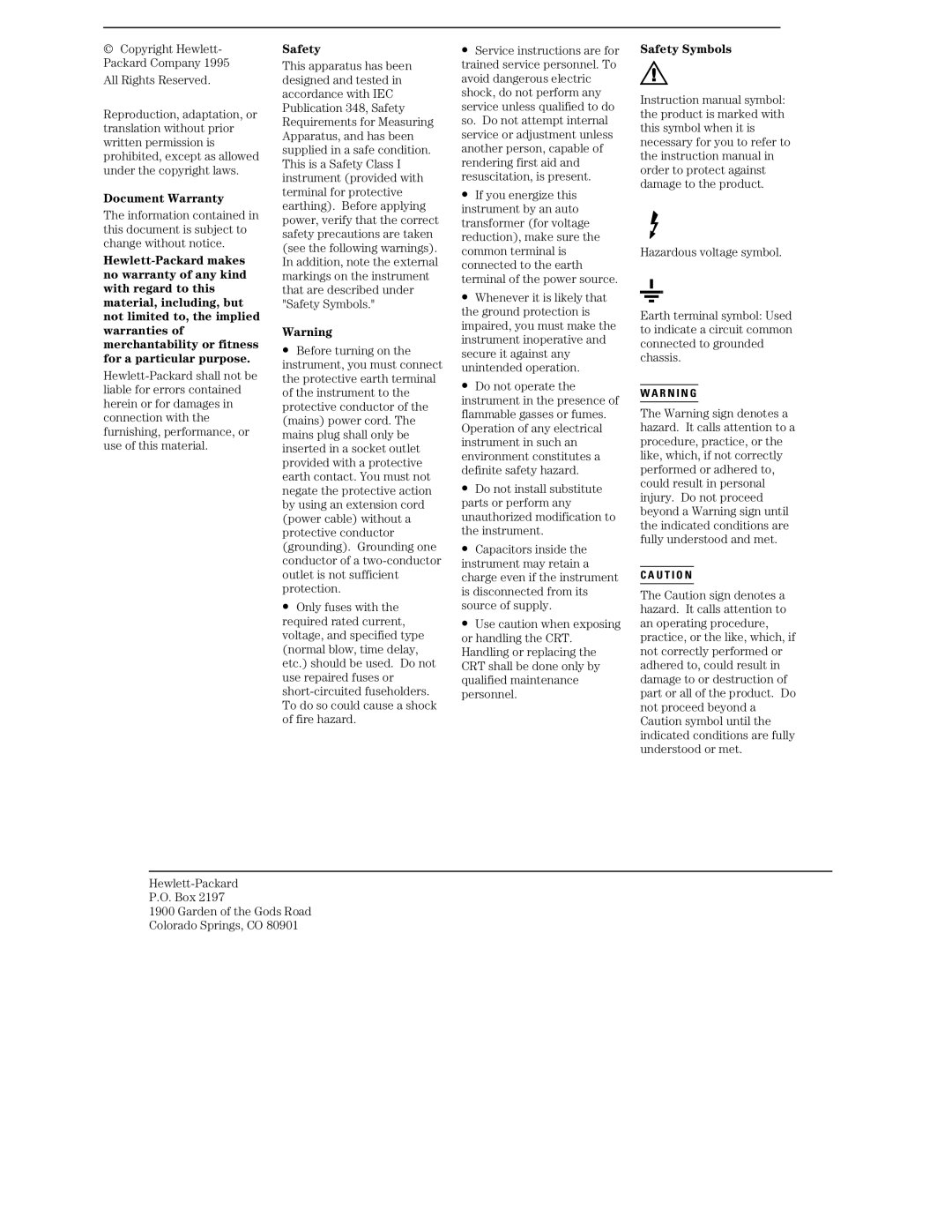 Agilent Technologies HP 16505A, HP 16500B, HP 16500H manual Document Warranty 