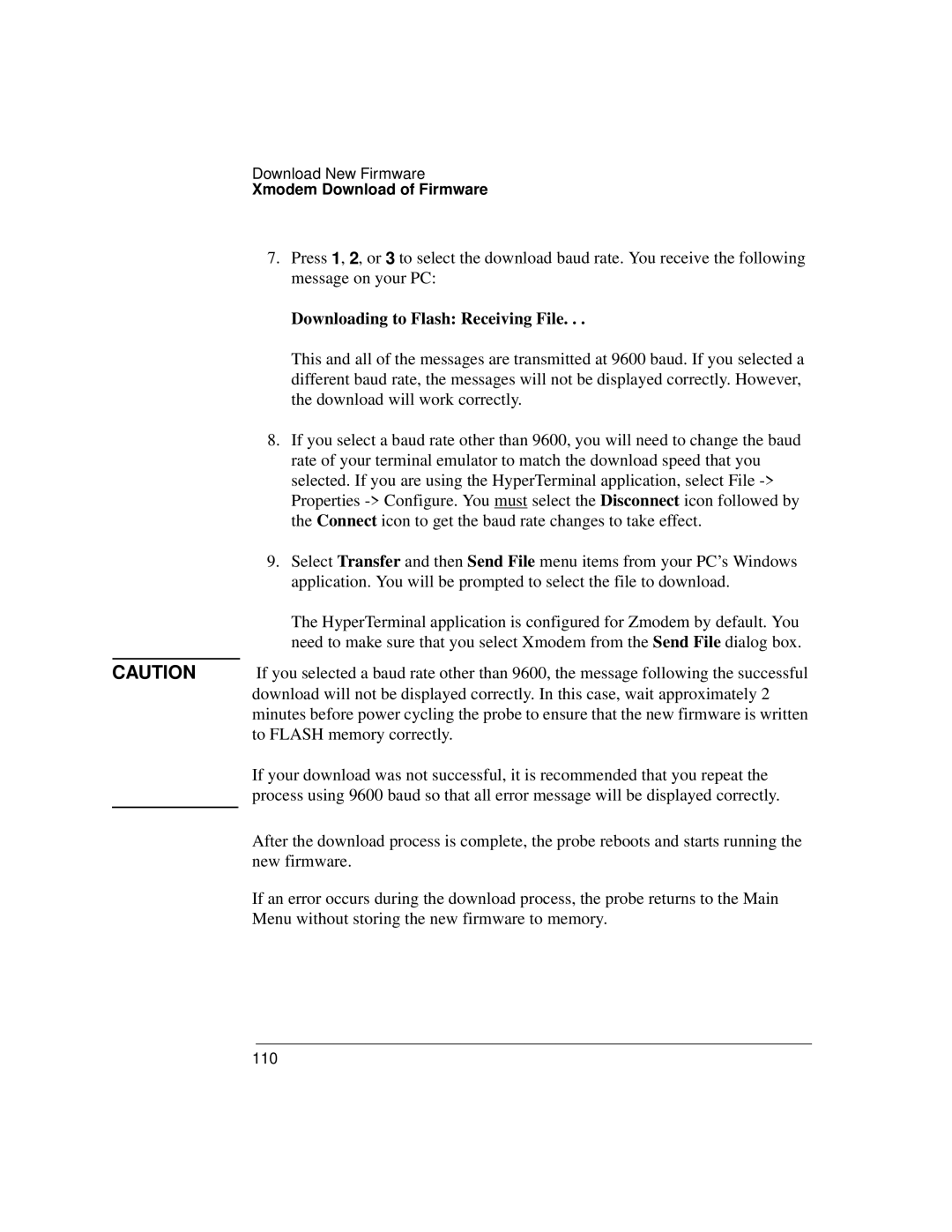 Agilent Technologies J3916A manual Downloading to Flash Receiving File 