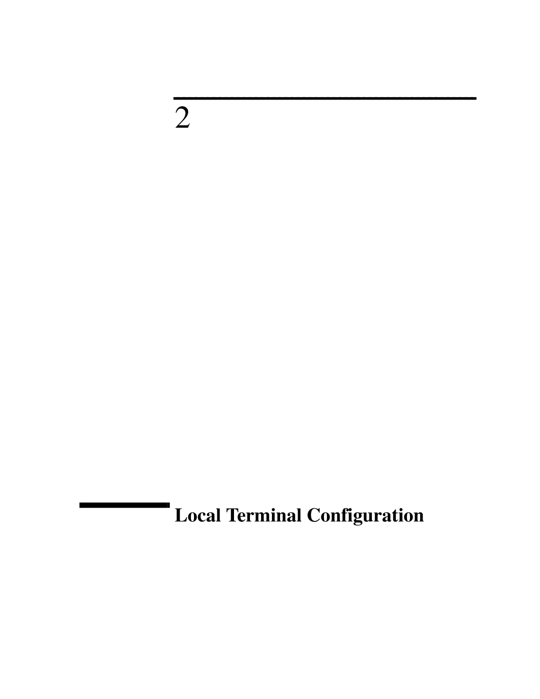 Agilent Technologies J3916A manual Local Terminal Configuration 