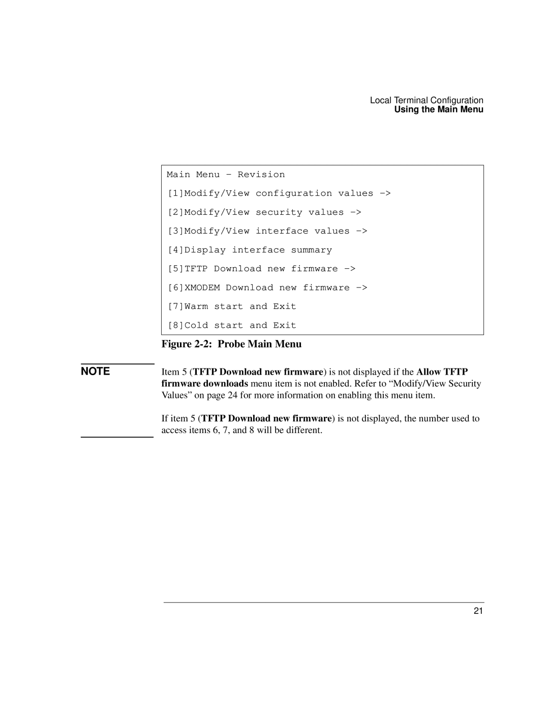 Agilent Technologies J3916A manual Probe Main Menu 