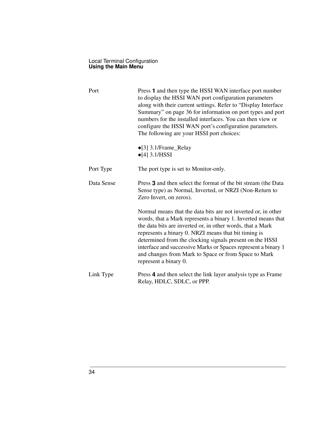 Agilent Technologies J3916A manual Sense type as Normal, Inverted, or Nrzi Non-Return to 