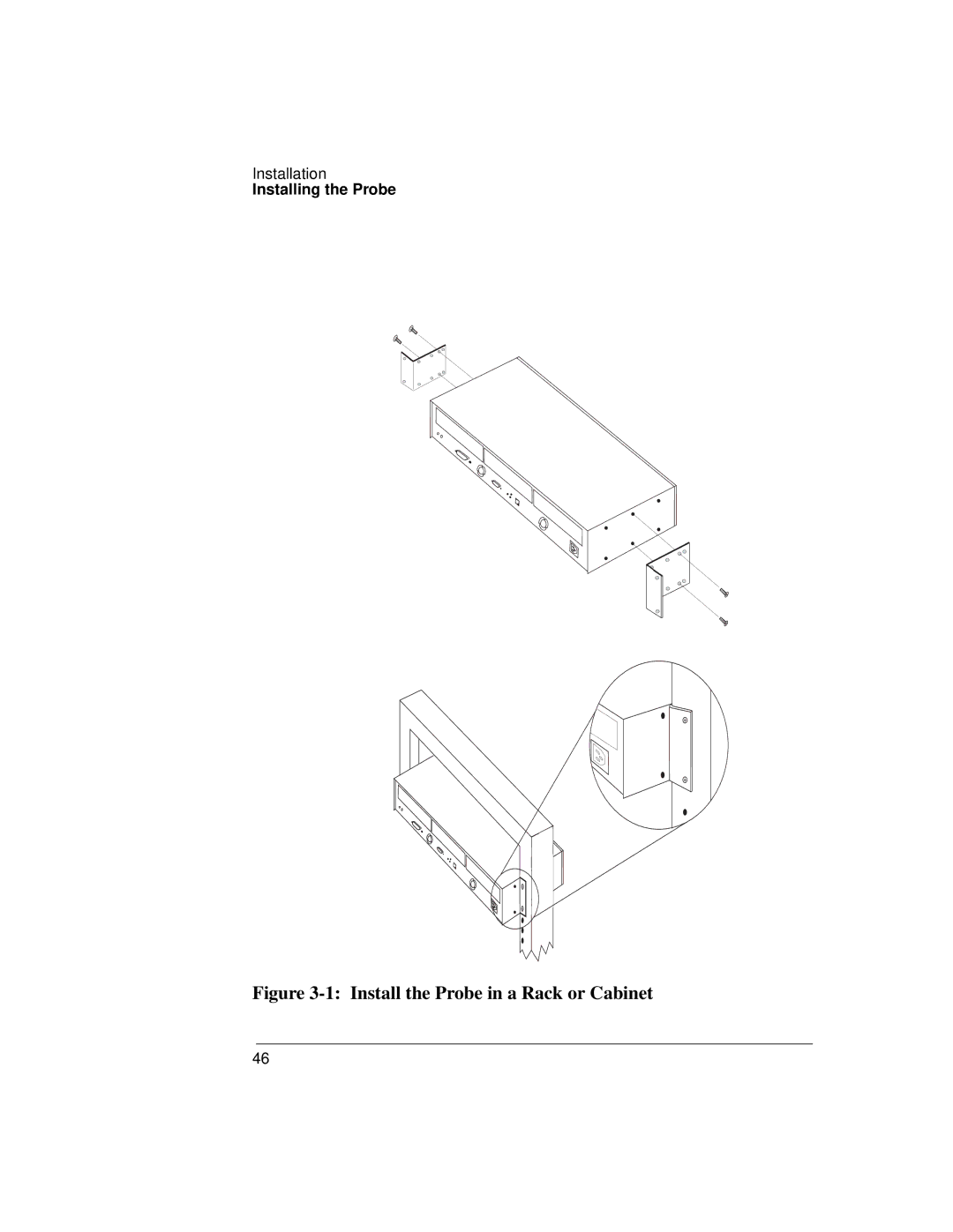 Agilent Technologies J3916A manual Install the Probe in a Rack or Cabinet 