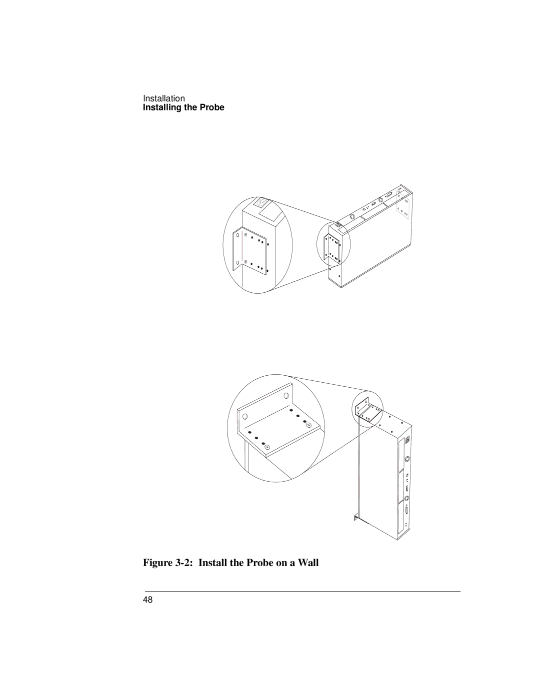 Agilent Technologies J3916A manual Install the Probe on a Wall 