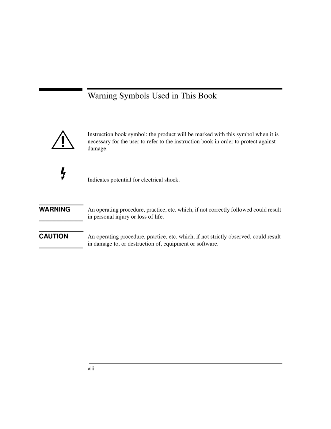 Agilent Technologies J3916A manual Viii 