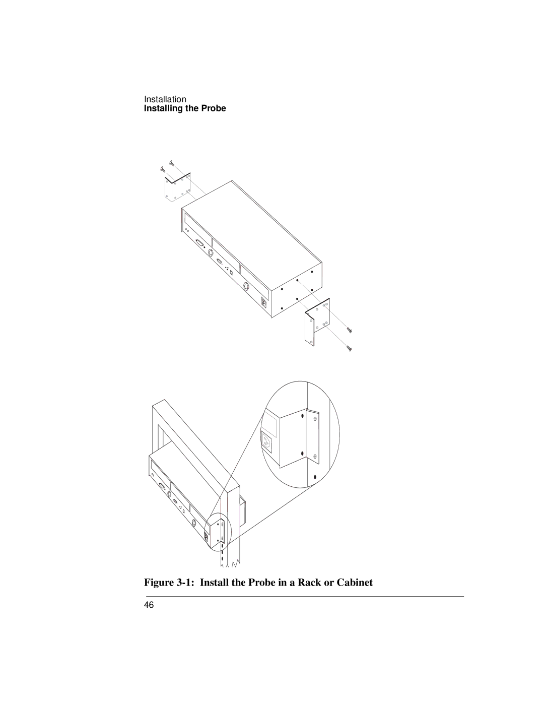 Agilent Technologies J3919A, J3972A manual Install the Probe in a Rack or Cabinet 