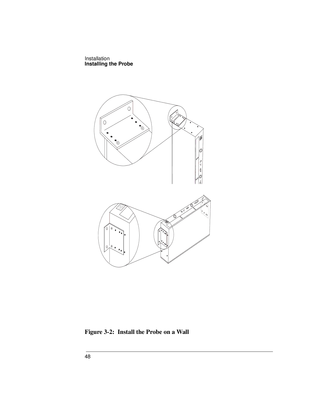 Agilent Technologies J3919A, J3972A manual Install the Probe on a Wall 