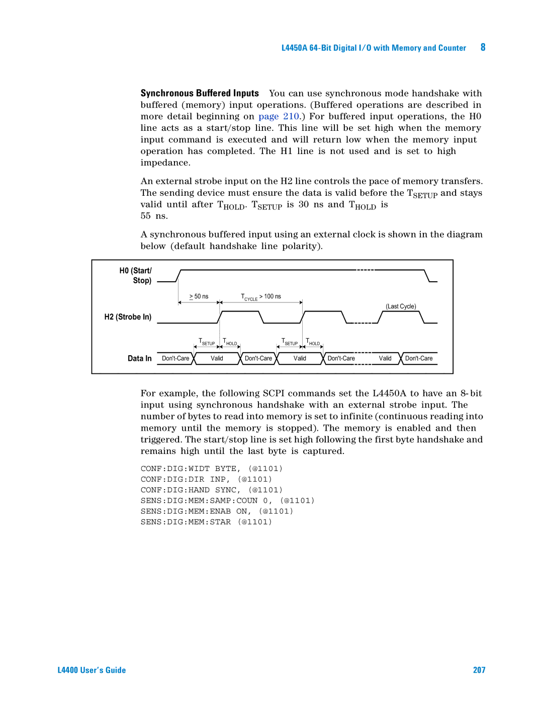 Agilent Technologies manual L4400 User’s Guide 207 