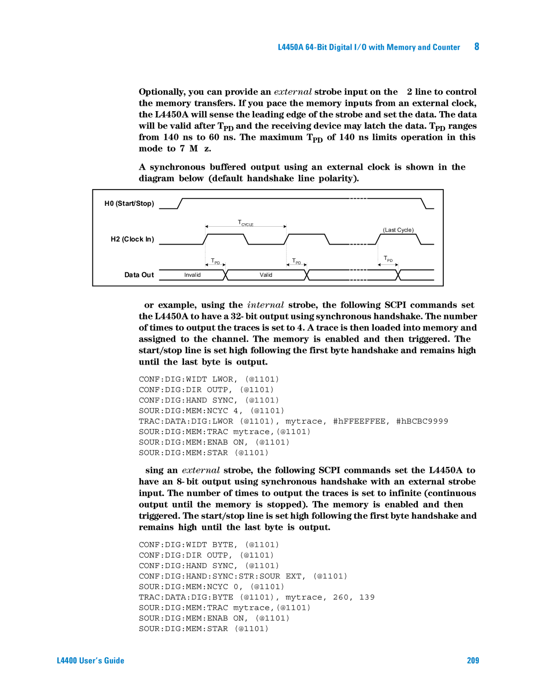 Agilent Technologies manual L4400 User’s Guide 209 