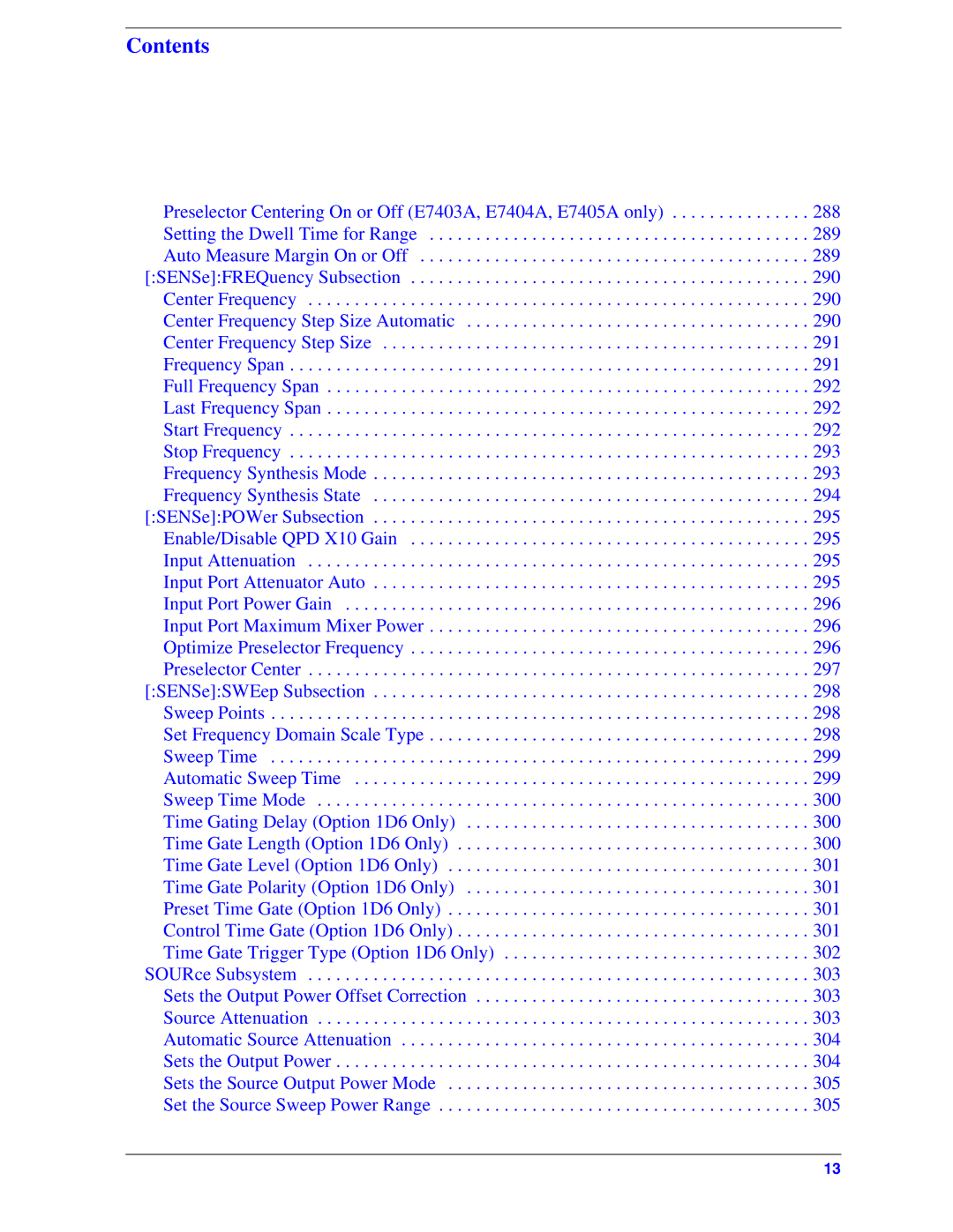 Agilent Technologies Model  A.08.xx manual Contents 